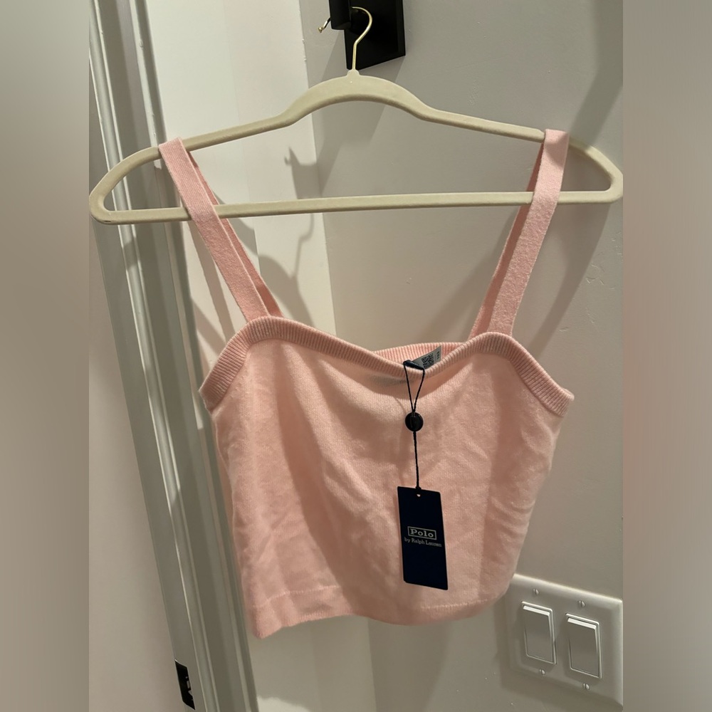Pink Ralph Lauren Pink Cashmere Camisole Size Medium $20 NWT